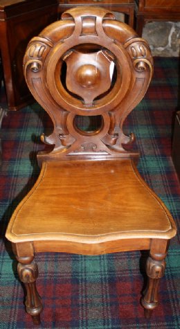 19th cent Mahogany Hall Chair - SOLD