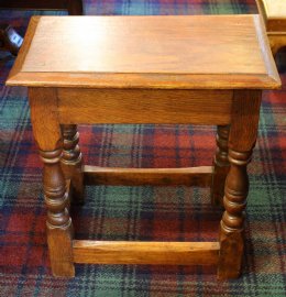19th cent Oak Joint Stool