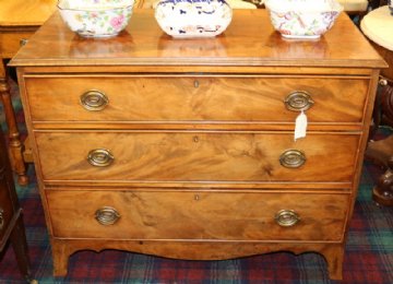 3 Drawer Victorian Mahogany Chest