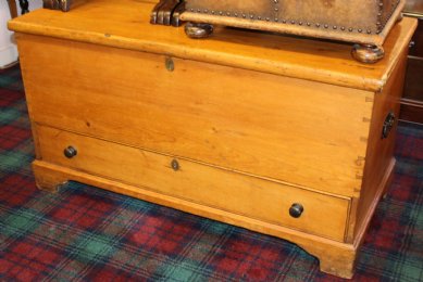 Large Pine Kist with Drawer - SOLD