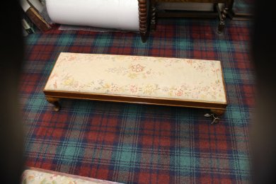 Long Low Tapestry Footstool - SOLD