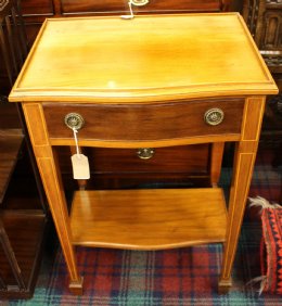 Mahogany Side Table with Drawer