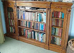 Victorian Burr Walnut Bookcase - SOLD