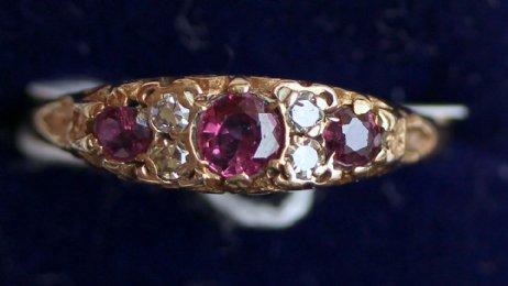 9ct Gold,Ruby & Diamond Ring - SOLD