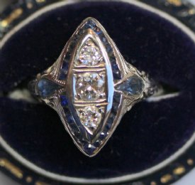 Diamond & Sapphire Ring - SOLD