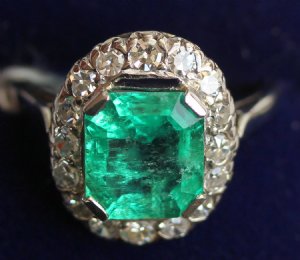 Gold,Emerald & Diamond Ring - SOLD