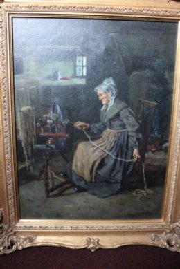 G Mackenzie - Lady at Spinning Wheel