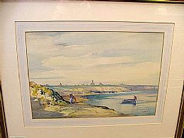 Watercolour of Lossiemouth