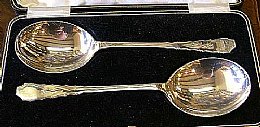 Pr Silver Serving Spoons - SOLD