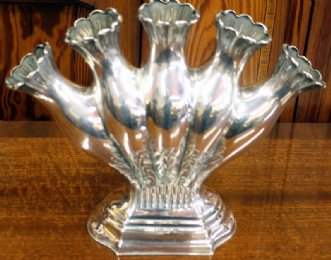Silver Plated Finger Flower Vase - SOLD