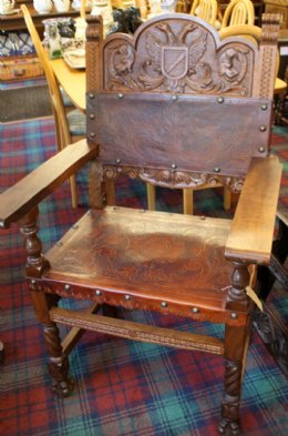 18th cent style open armchair 