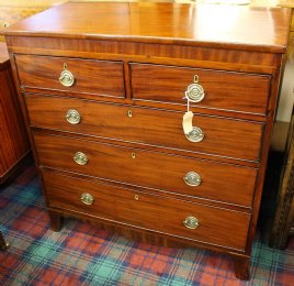 19th cent Mahogany Chest - SOLD