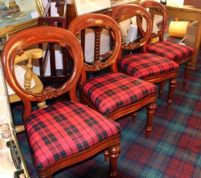 4 Victorian Mahogany Dining Chairs 