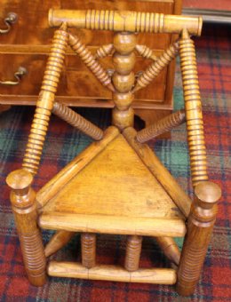 Childs Oak Wood Turners Chair - SOLD