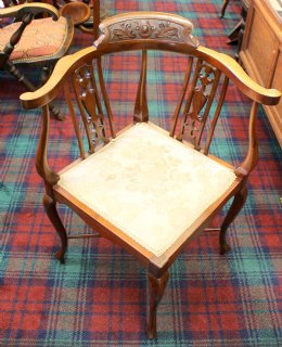 Mahogany Corner Chair - SOLD