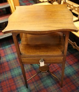 Mahogany Table with Shelf & Drawer - SOLD