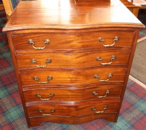 Serpentine Front Mahogany Chest - SOLD