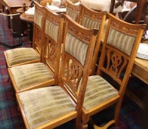 Set of 6 Oak Dining Chairs - SOLD