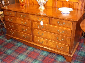 Vintage long mahogany chest - SOLD