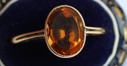 18ct, Gold, Citrine Ring - SOLD
