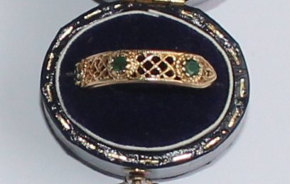 18ct Gold, Emerald Antique Ring