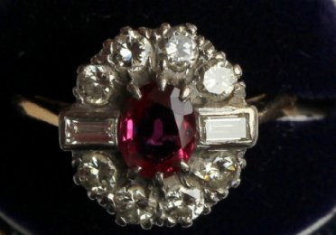 18ct gold Ruby & Diamond Ring - SOLD
