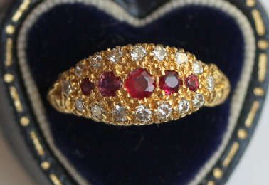 18ct Gold, Ruby & Diamond Ring - SOLD