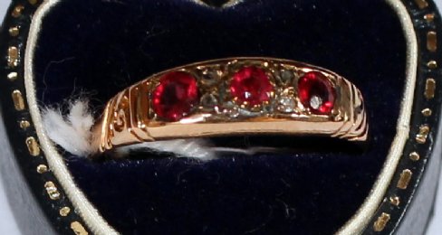 18ct GoldVictorian Ruby & Diamond Ring