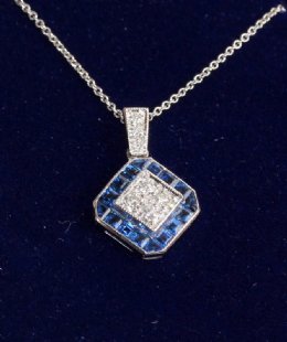 18ct, Sapphire & Diamond Pendant