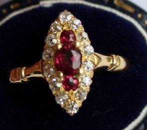 19th cent Ruby & Diamond Ring
