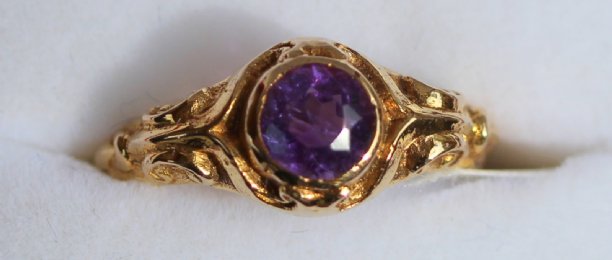 9ct Gold , Amethyst Ring