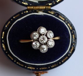 Early 20th cent Diamond Flower Ring