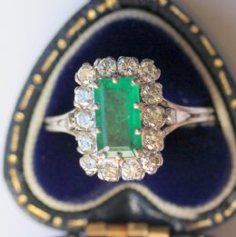 Emerald & Diamond Ring - SOLD