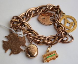 Gold Charm Bracelet, Dated 1904