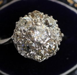 Platinum & Old Cut Diamond Ring - SOLD