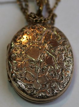 Victorian Yellow Metal Locket & Chain - SOLD