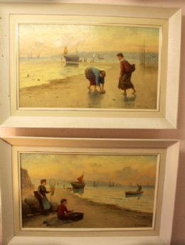 Pair of oil paintings, W Richards