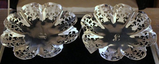 2 Pierced Silver Dishes