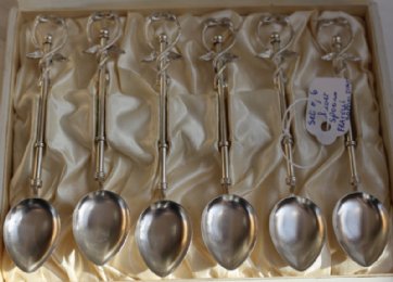 6 Italian Silver Spoons