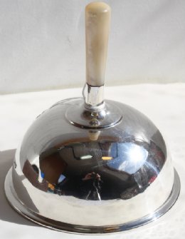 Silver Bell with Mother of Pearl Handles